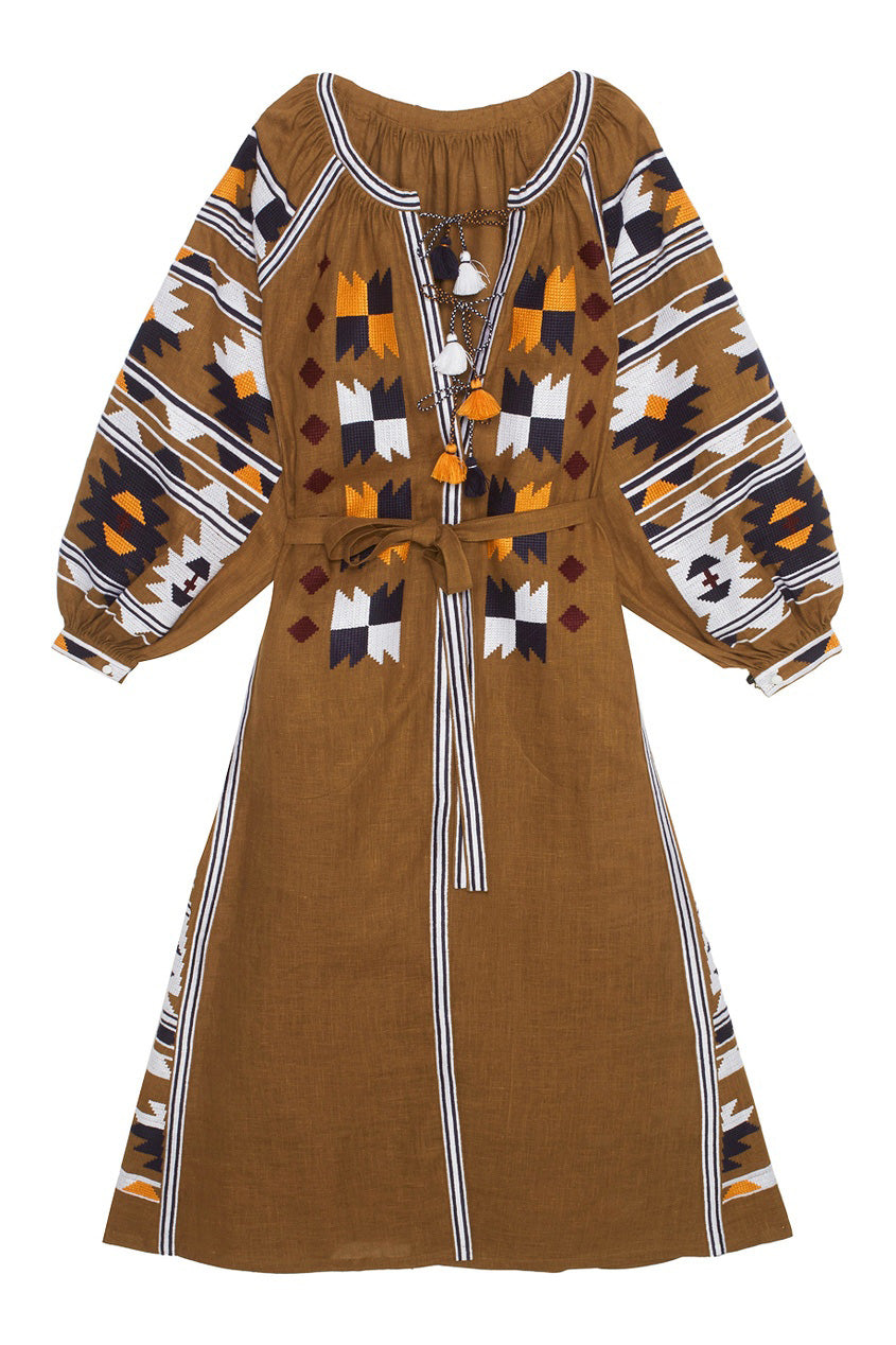 Ethnic embroidered maxi dress Resort boho outfit