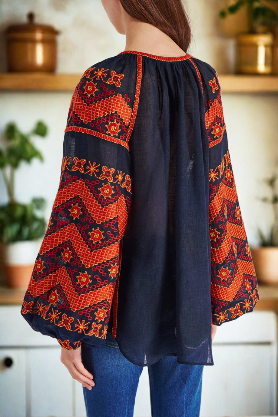 Ukrainian blouse with embroidery Vyshyvanka shirt