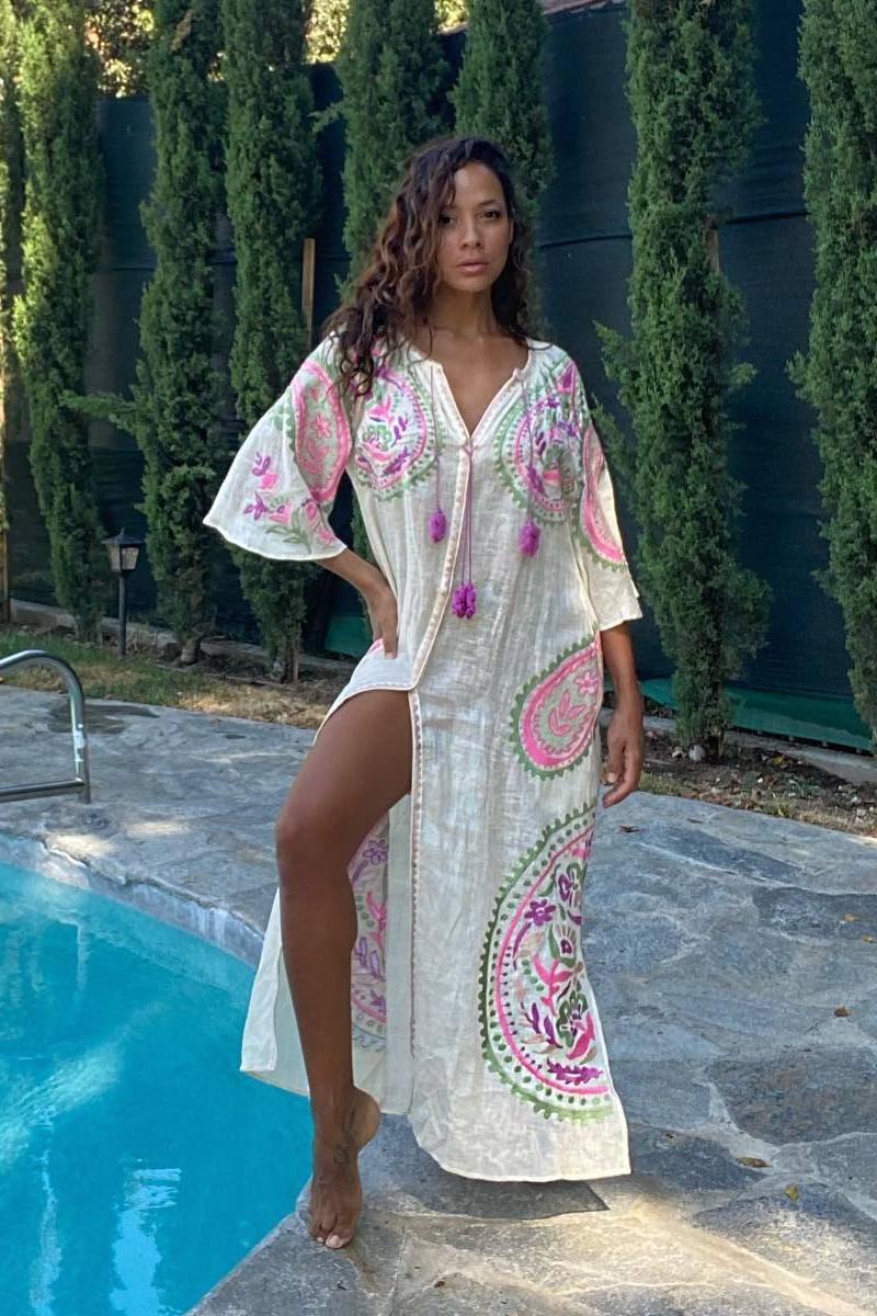Embroidered beach dress Ece Ukrainian vyshyvanka