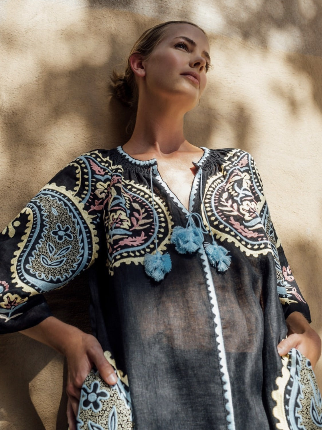 Embroidered beach dress Ece Ukrainian vyshyvanka