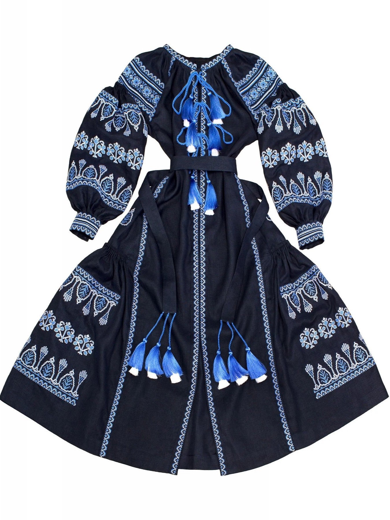 Fashion embroidered wedding dress Ukrainian vyshyvanka robe