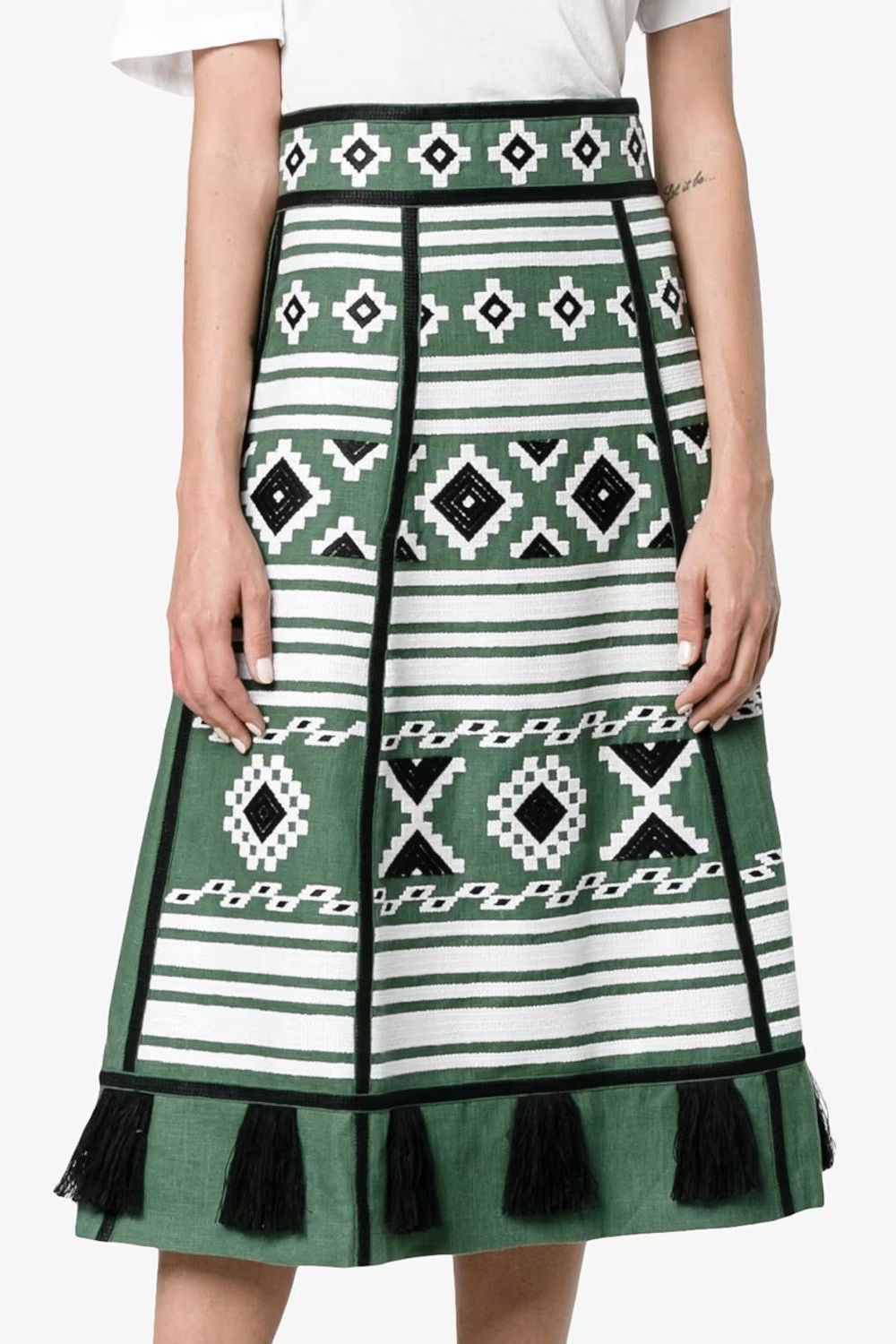 Croatia embroidered skirt high waist Ethnic Ukraine embroidery