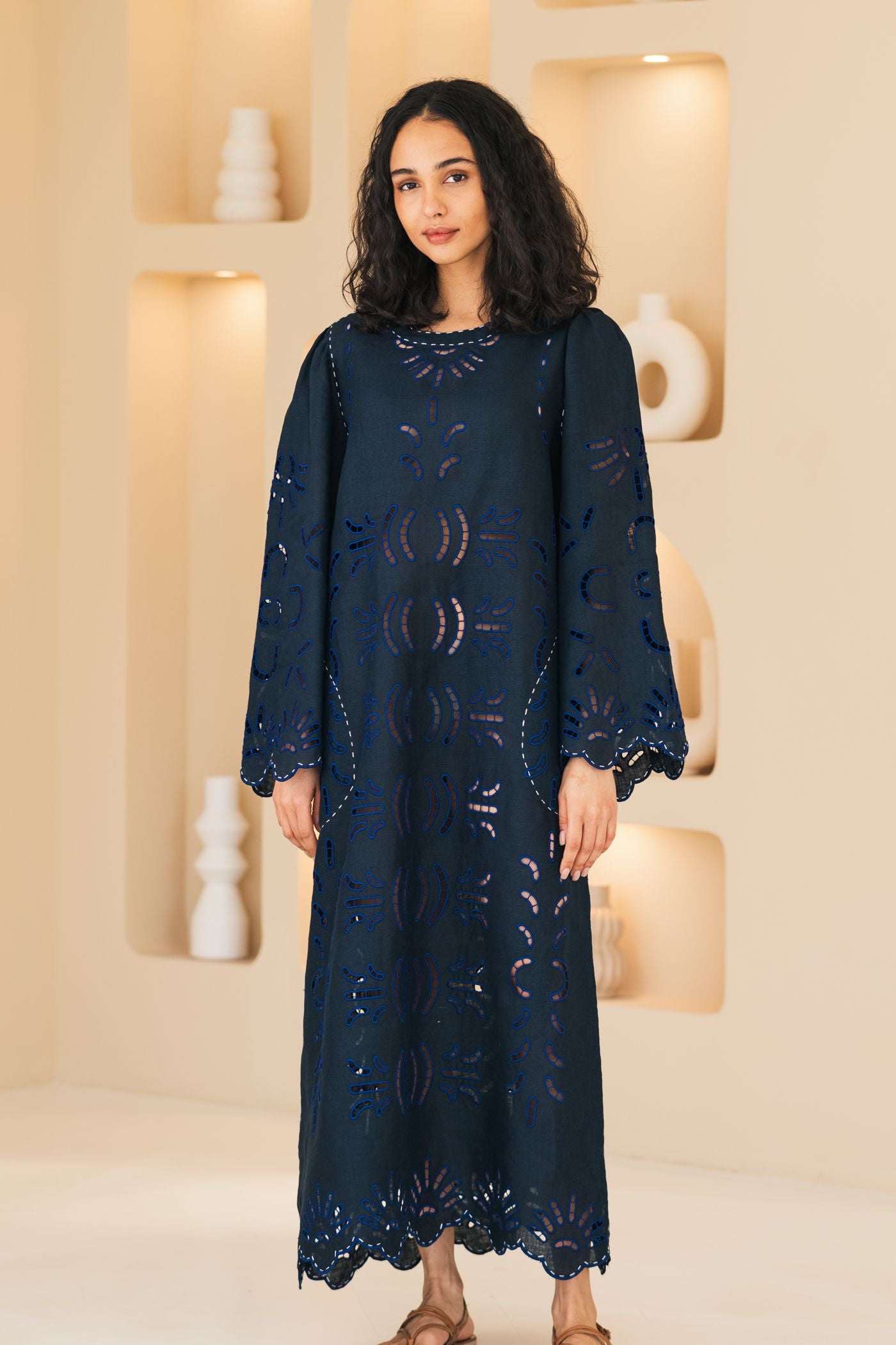 Eyelet embroidered dress vyshyvanka Anfisa