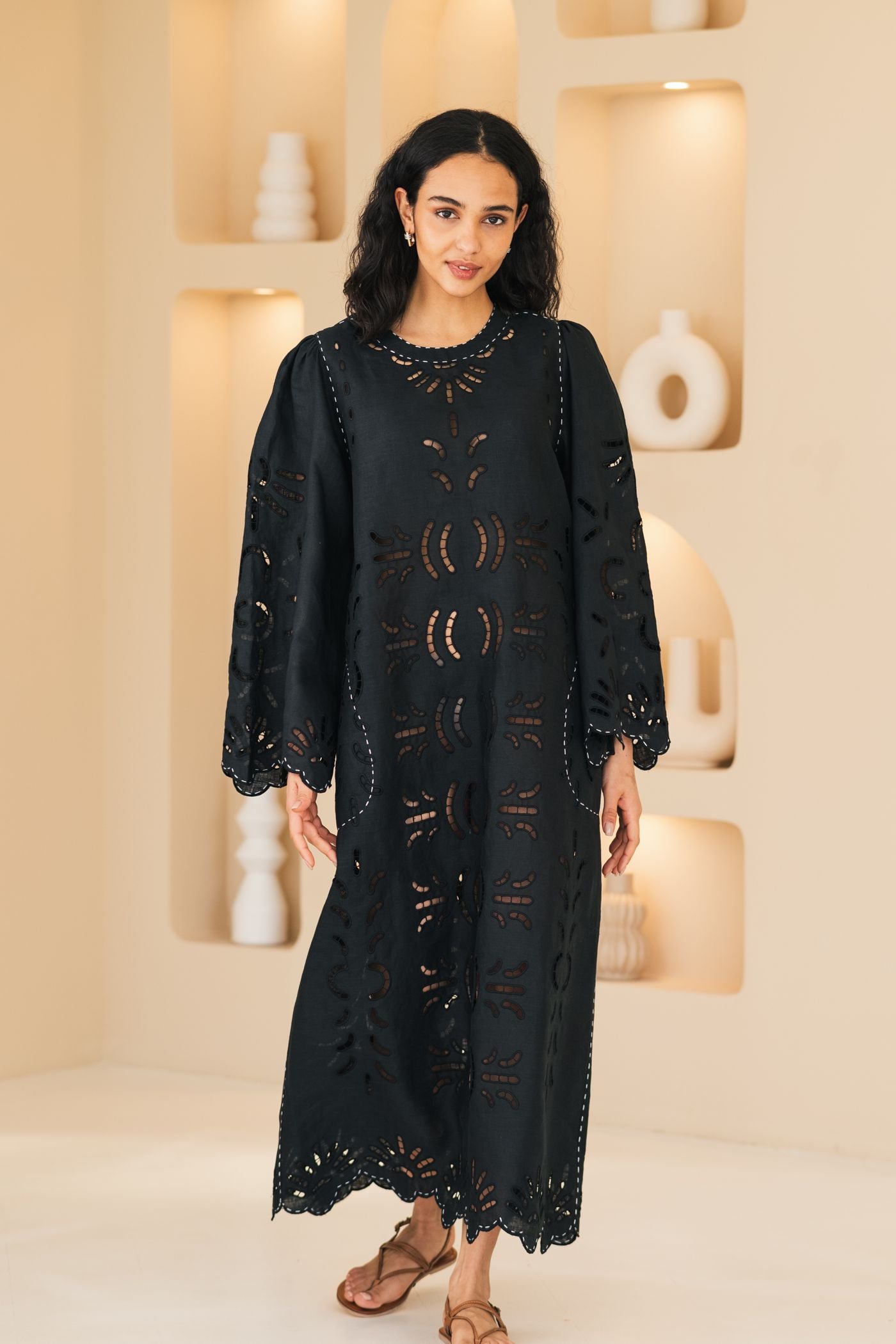 Eyelet embroidered dress vyshyvanka Anfisa