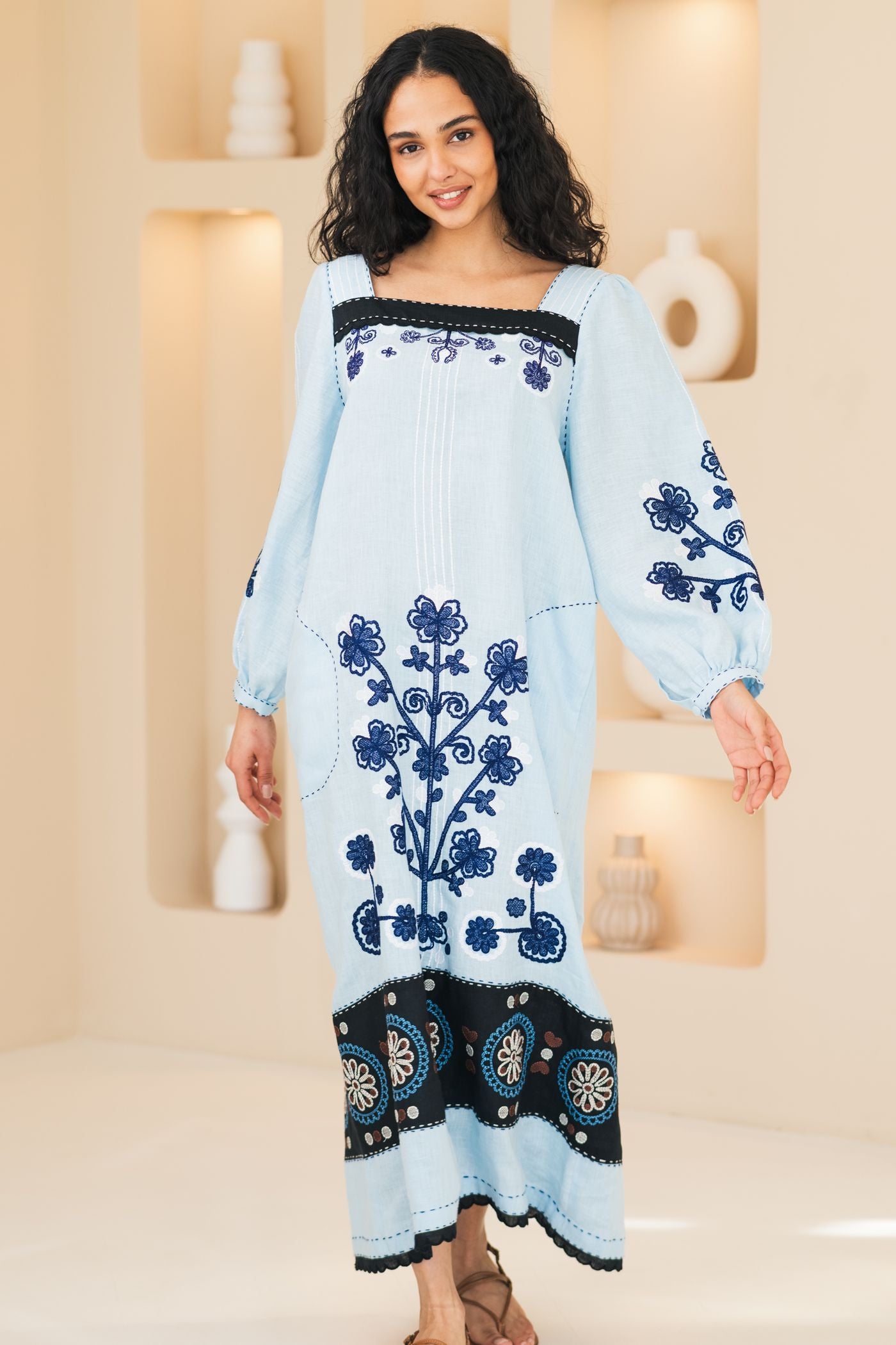 Folklore vyshyvanka dress Embroidered ukrainian outfit