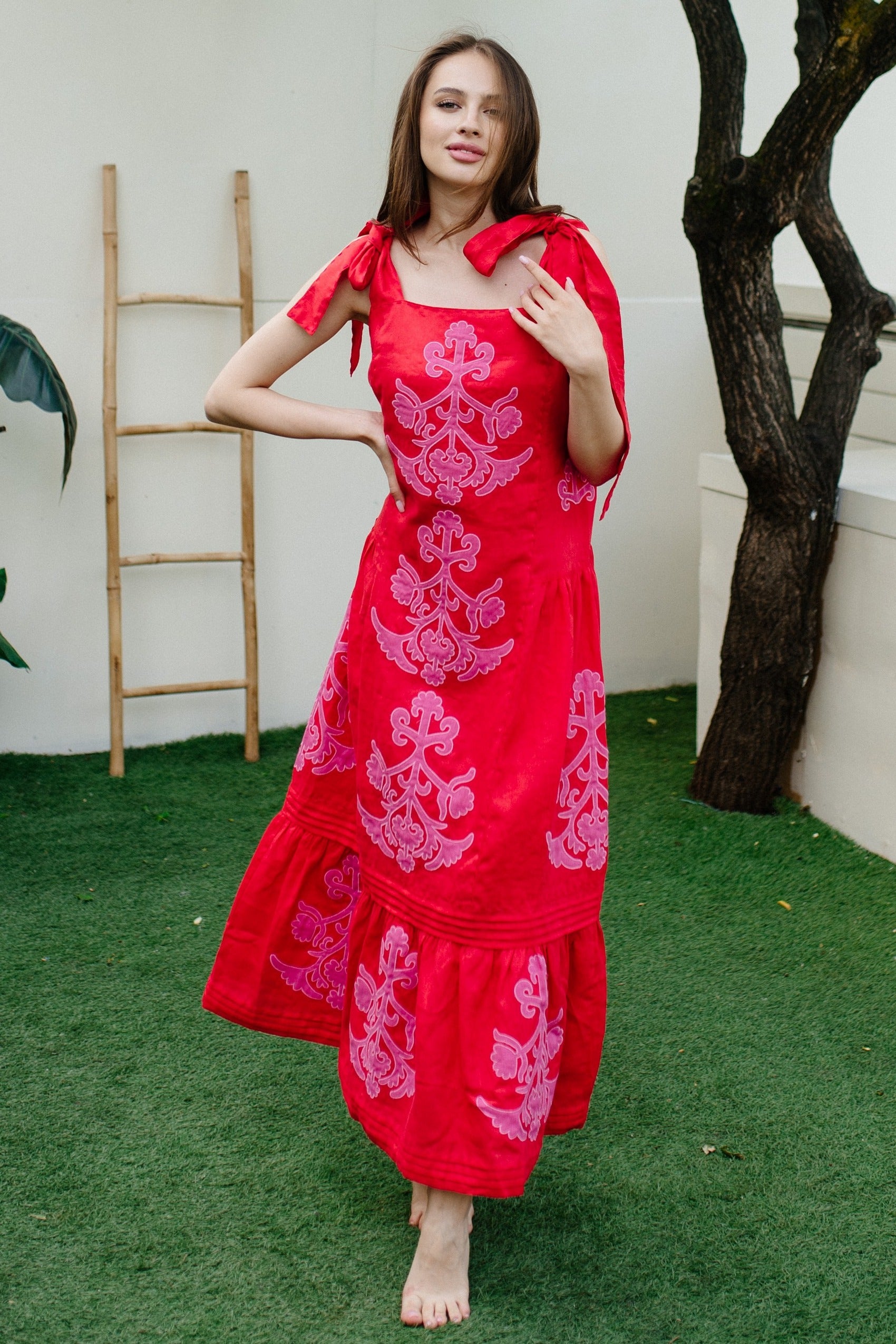 Linen maxi sundress Fashion Ukrainian dress
