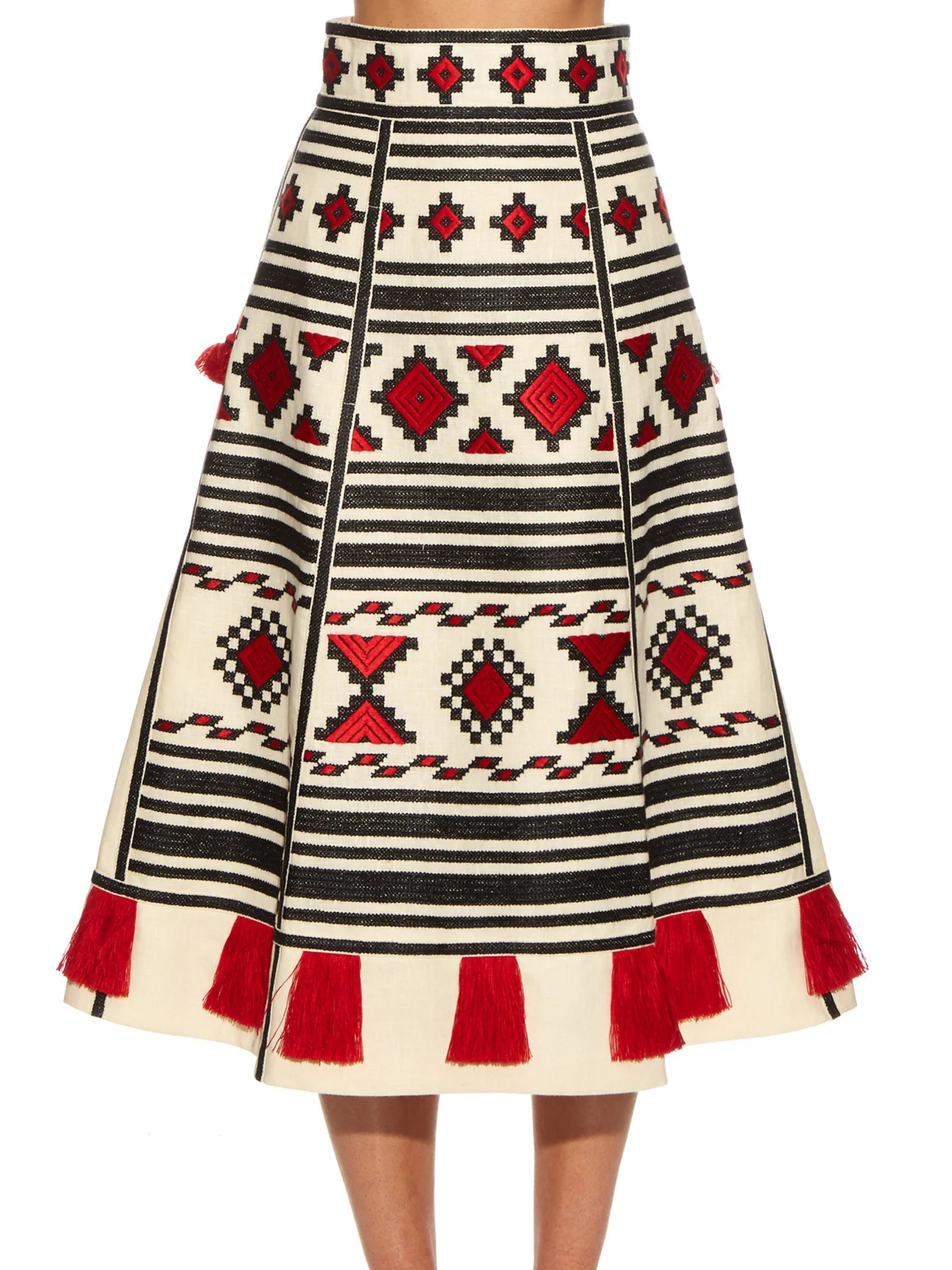 Croatia embroidered skirt high waist Ethnic Ukraine embroidery