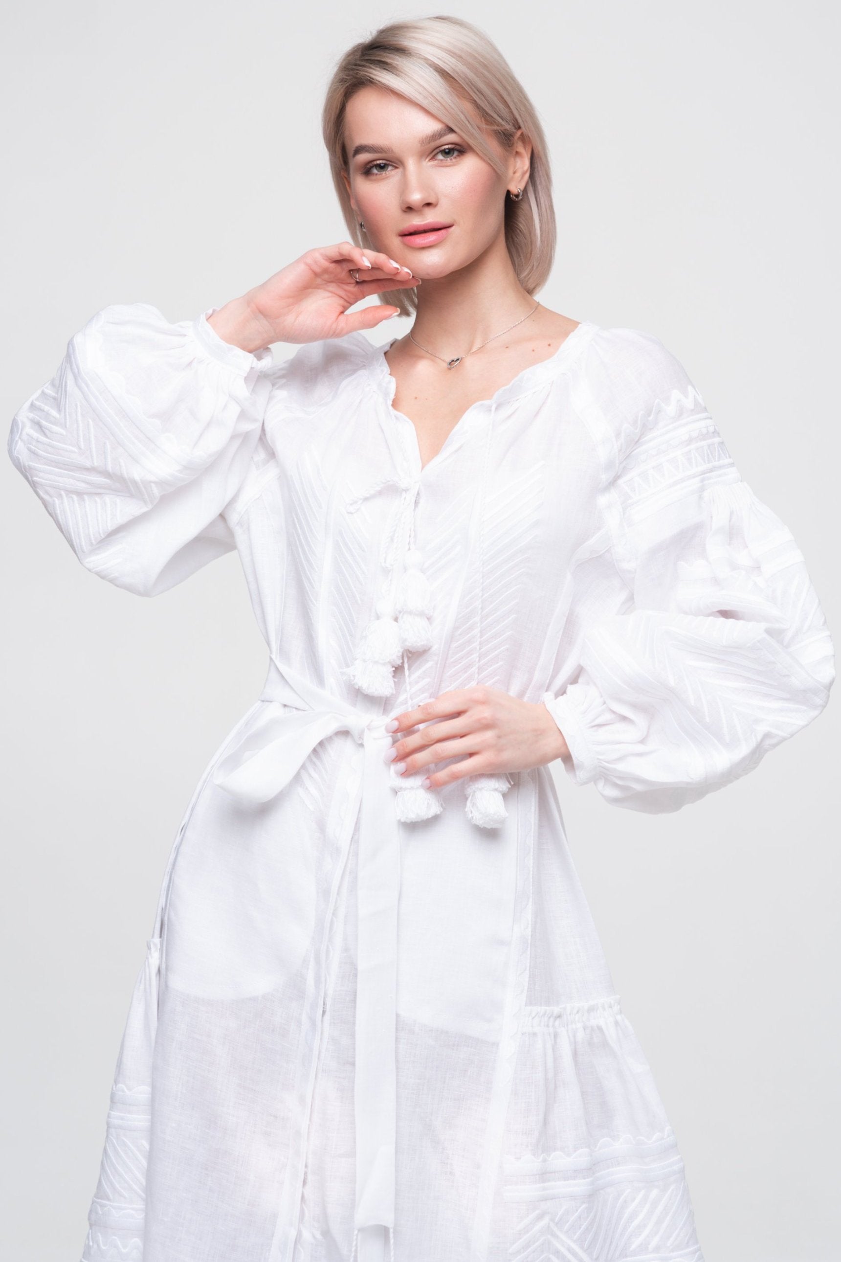 Linen summer dress * Embroidered fashion outfit – Ukrainian