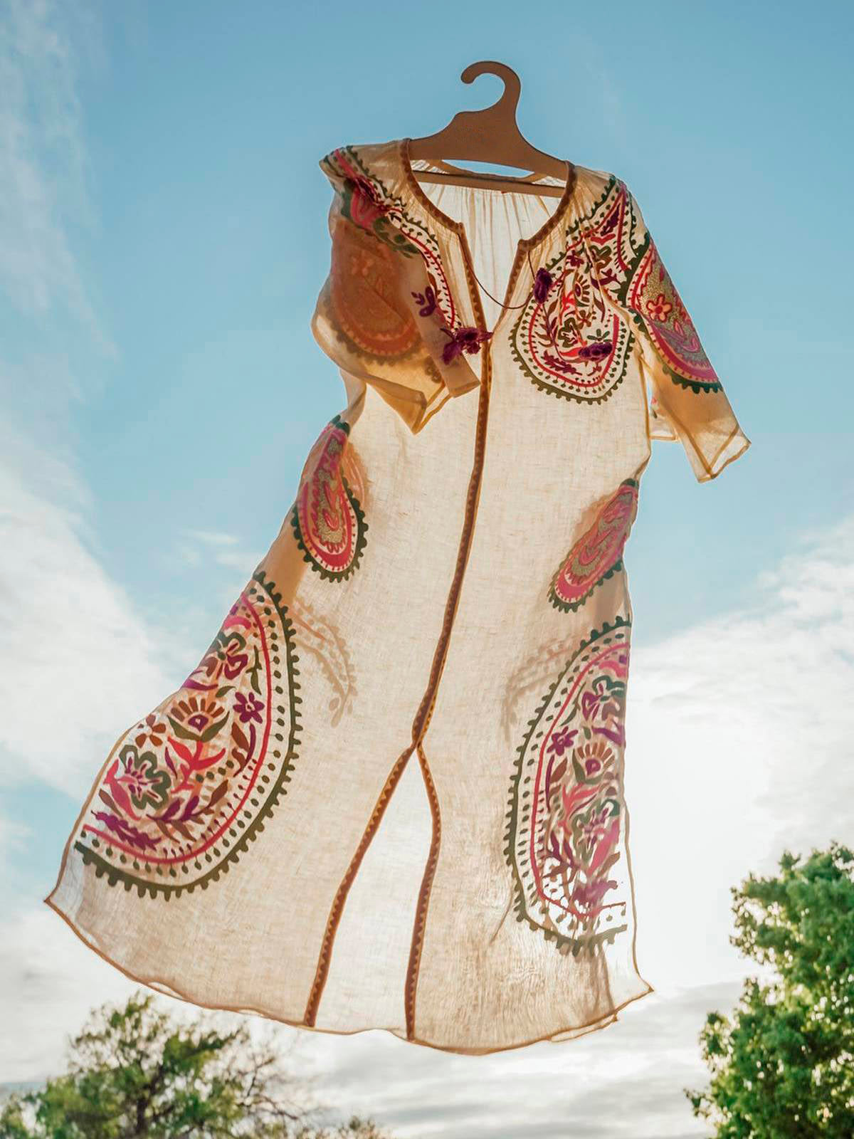 Ece embroidered dress Linen vyshyvanka