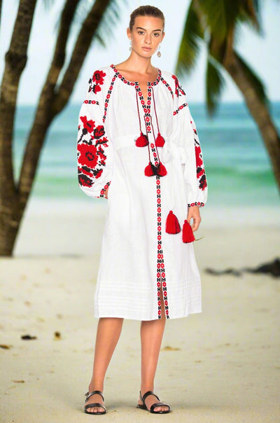 Summer outfit Floral embroidered dress Vyshyvanka