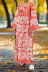 Floral embroidered linen dress Petra