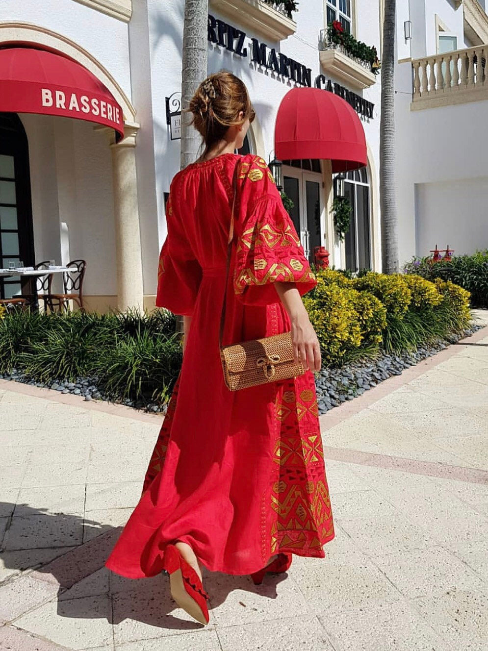 Gold embroidered kaftan dress Bohemian wedding dress robe Ukrainian abaya plus size